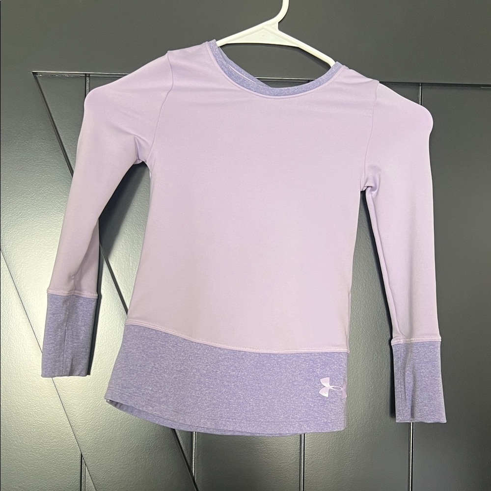 Under Armour Kids Lavender Long Sleeve Tee
